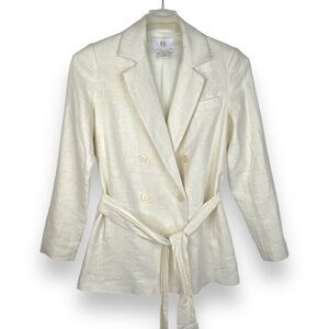 House Of Harlow 1960 Jacket Linen Cream Off White Womens Blazer Coat Size XS NWT